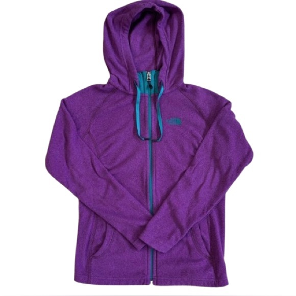 The North Face Jackets & Blazers - The North Face Women’s Small Purple Fleece Hoodie Jacket Full Zip Hooded